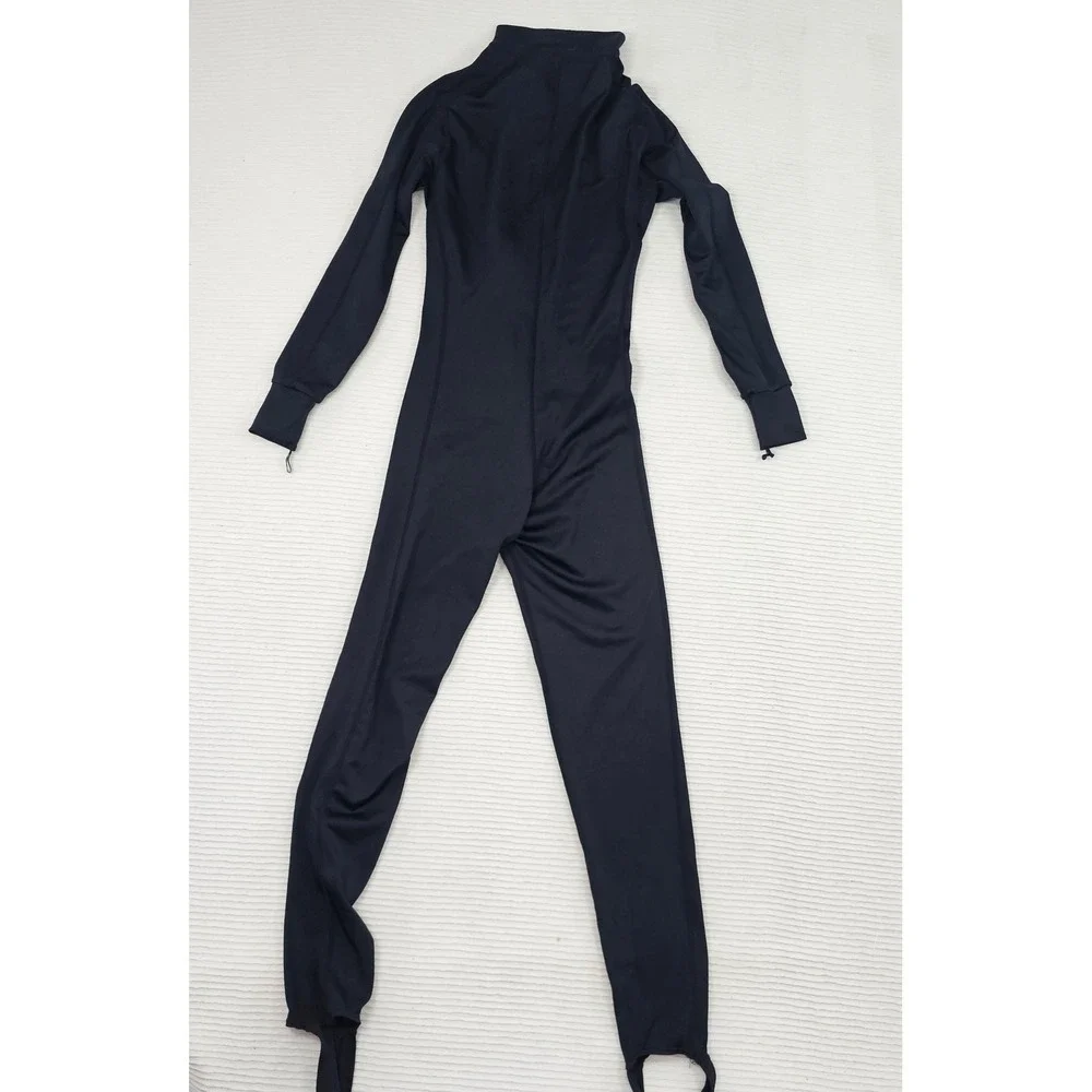 Edge UV Shield 50+ Full Body Rash Guard Black Long Sleeve Stirrup‎ Suit Small